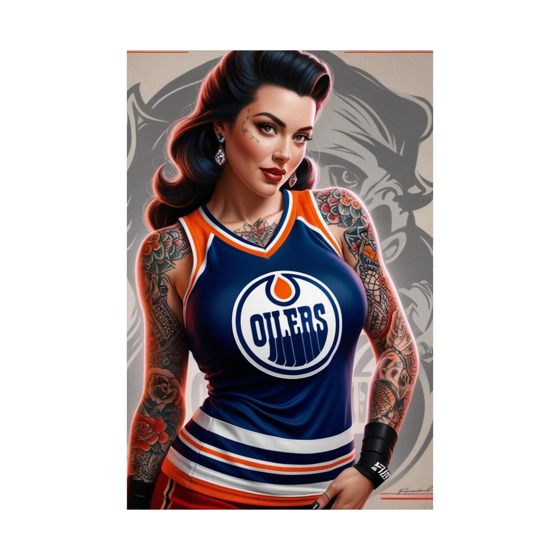 I love oilers girls wall art